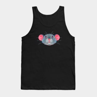 Starry Grey Rat head Tank Top